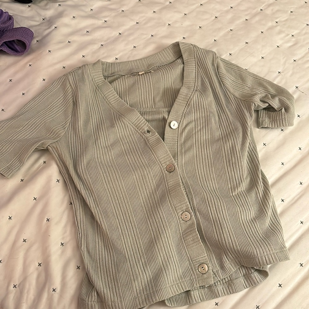 Madewell Short Sleeved Cardigan with Shell NWOT